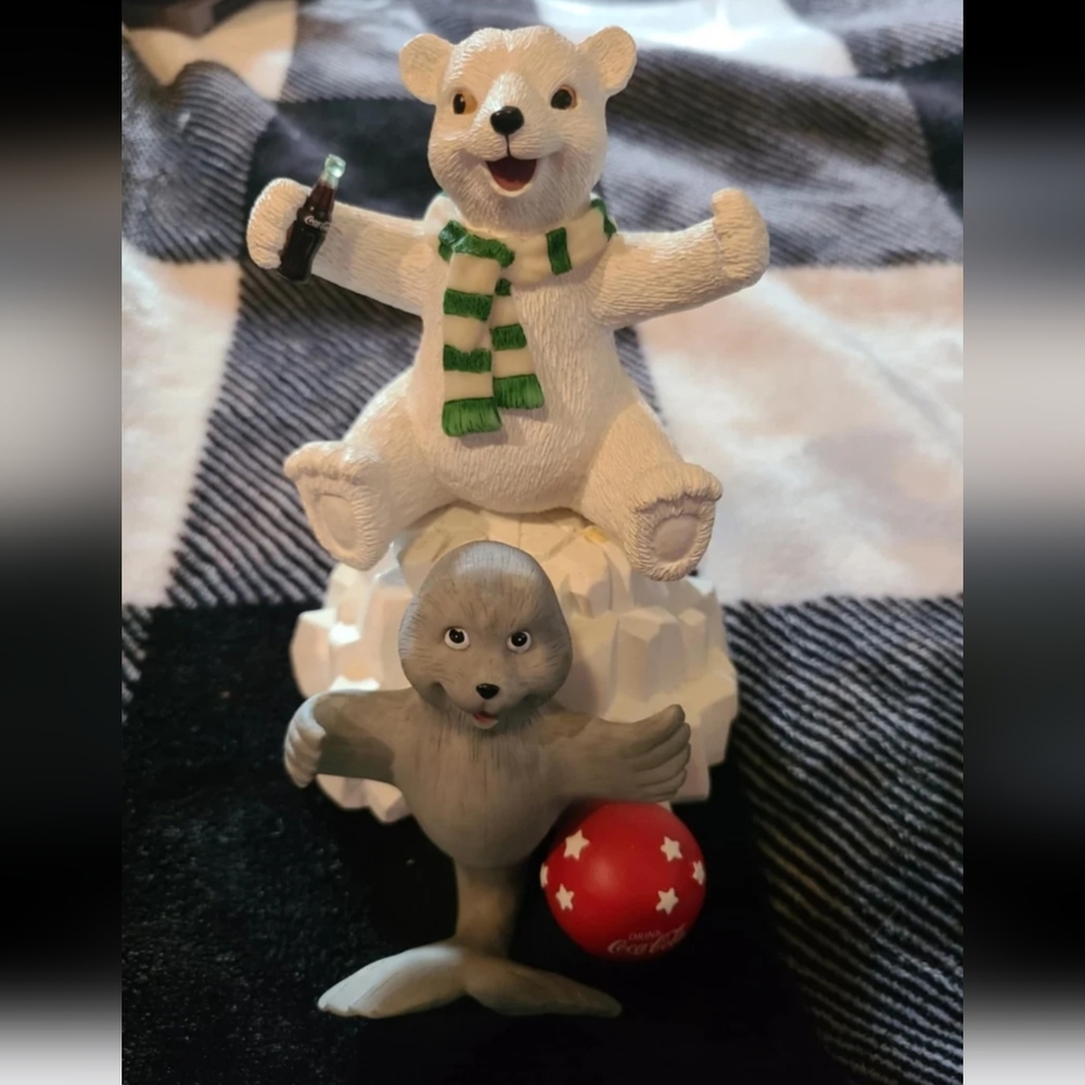 Coca-Cola Polar Bear and Seal Figurine